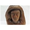 Image 3 : Carved Solid Wood Form of Woman, Artist T. Pico #96, Approx. 13" Wide, 17" Tall