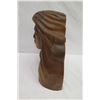 Image 9 : Carved Solid Wood Form of Woman, Artist T. Pico #96, Approx. 13" Wide, 17" Tall
