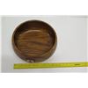 Image 15 : Monkey Pod Wood Bowl w/ Enameled Hawaiian Crest, Approx. 11" Dia, 5" Tall