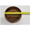 Image 16 : Monkey Pod Wood Bowl w/ Enameled Hawaiian Crest, Approx. 11" Dia, 5" Tall
