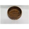 Image 7 : Monkey Pod Wood Bowl w/ Enameled Hawaiian Crest, Approx. 11" Dia, 5" Tall