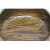 Image 9 : Monkey Pod Wood Bowl w/ Enameled Hawaiian Crest, Approx. 11" Dia, 5" Tall