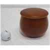 Image 1 : Small Lidded Wooden Bowl, Artist Signed, Approx. 4.5" Dia, 4" Tall