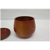 Image 4 : Small Lidded Wooden Bowl, Artist Signed, Approx. 4.5" Dia, 4" Tall