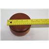 Image 8 : Small Lidded Wooden Bowl, Artist Signed, Approx. 4.5" Dia, 4" Tall