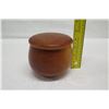 Image 9 : Small Lidded Wooden Bowl, Artist Signed, Approx. 4.5" Dia, 4" Tall