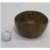 Image 1 : Small Dark Wooden Bowl, Approx. 5" Dia (top), 3.5" Tall