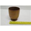 Image 13 : Footed Wooden Bowl, Approx. 4" Dia, 5.5" Tall