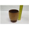 Image 15 : Footed Wooden Bowl, Approx. 4" Dia, 5.5" Tall