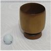Image 1 : Footed Wooden Bowl, Approx. 4" Dia, 5.5" Tall