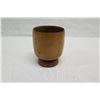 Image 2 : Footed Wooden Bowl, Approx. 4" Dia, 5.5" Tall