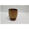 Image 4 : Footed Wooden Bowl, Approx. 4" Dia, 5.5" Tall