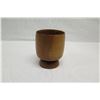 Image 6 : Footed Wooden Bowl, Approx. 4" Dia, 5.5" Tall