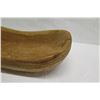 Image 15 : Large Carved Ironwood Bowl w/ Carved Band Detail, Cook Island, Approx. 28.5" Long, 9" Tall (cracked 