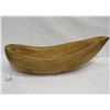 Image 1 : Large Carved Ironwood Bowl w/ Carved Band Detail, Cook Island, Approx. 28.5" Long, 9" Tall (cracked 