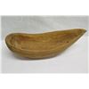 Image 2 : Large Carved Ironwood Bowl w/ Carved Band Detail, Cook Island, Approx. 28.5" Long, 9" Tall (cracked 