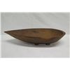Image 11 : Footed Long Wooden Bowl, Teardrop Shape, Approx. 29" Long, 6" Tall