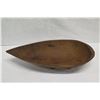 Image 12 : Footed Long Wooden Bowl, Teardrop Shape, Approx. 29" Long, 6" Tall