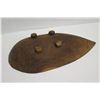 Image 15 : Footed Long Wooden Bowl, Teardrop Shape, Approx. 29" Long, 6" Tall