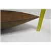 Image 19 : Footed Long Wooden Bowl, Teardrop Shape, Approx. 29" Long, 6" Tall