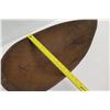 Image 20 : Footed Long Wooden Bowl, Teardrop Shape, Approx. 29" Long, 6" Tall