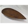 Image 2 : Footed Long Wooden Bowl, Teardrop Shape, Approx. 29" Long, 6" Tall