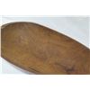Image 5 : Footed Long Wooden Bowl, Teardrop Shape, Approx. 29" Long, 6" Tall