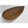 Image 7 : Footed Long Wooden Bowl, Teardrop Shape, Approx. 29" Long, 6" Tall