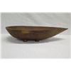 Image 9 : Footed Long Wooden Bowl, Teardrop Shape, Approx. 29" Long, 6" Tall