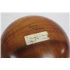 Image 9 : Curly Koa Wood Bowl, Artist Robert W. Butts, Approx. 7.5" Dia, 5" Tall, (has a crack on one side)