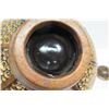 Image 18 : Very Large Rounded Tall Wooden Bowl w/ Lid, Cut-Out Detail, Black Lacquered Interior, Approx. 18" Di