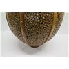 Image 8 : Very Large Rounded Tall Wooden Bowl w/ Lid, Cut-Out Detail, Black Lacquered Interior, Approx. 18" Di