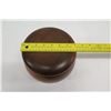 Image 13 : Lidded Milo Wood Bowl, Artist F. Clemente 'HI-08', Approx. 8" Dia, 6.5" Tall
