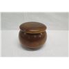 Image 4 : Lidded Milo Wood Bowl, Artist F. Clemente 'HI-08', Approx. 8" Dia, 6.5" Tall
