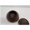 Image 7 : Lidded Milo Wood Bowl, Artist F. Clemente 'HI-08', Approx. 8" Dia, 6.5" Tall