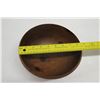 Image 12 : Footed Norfolk Pine Wood Bowl w/ Lip Detail, Artist Clomana Jerry '86, Approx. 8.5" Dia (top), 4.5" 
