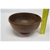 Image 13 : Footed Norfolk Pine Wood Bowl w/ Lip Detail, Artist Clomana Jerry '86, Approx. 8.5" Dia (top), 4.5" 