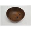 Image 2 : Footed Norfolk Pine Wood Bowl w/ Lip Detail, Artist Clomana Jerry '86, Approx. 8.5" Dia (top), 4.5" 