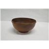 Image 5 : Footed Norfolk Pine Wood Bowl w/ Lip Detail, Artist Clomana Jerry '86, Approx. 8.5" Dia (top), 4.5" 