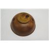 Image 9 : Footed Norfolk Pine Wood Bowl w/ Lip Detail, Artist Clomana Jerry '86, Approx. 8.5" Dia (top), 4.5" 
