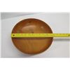 Image 11 : Footed Italian Cypress Wood Bowl, Artist-Signed, Approx. 12" Dia (top), 5" Tall