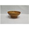 Image 5 : Footed Italian Cypress Wood Bowl, Artist-Signed, Approx. 12" Dia (top), 5" Tall