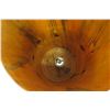 Image 8 : Norfolk Pine Wood Table Lamp with Pedestal Base (has crack on one side), Approx. 6" Dia, 15" Tall