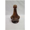 Image 10 : Curly Koa Wood Bowl w/ Poi Pounder Shaped Lid & Base by Robert W. Butts, Approx. 10" Dia, 16.5" H
