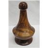 Image 2 : Curly Koa Wood Bowl w/ Poi Pounder Shaped Lid & Base by Robert W. Butts, Approx. 10" Dia, 16.5" H