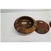 Image 4 : Curly Koa Wood Bowl w/ Poi Pounder Shaped Lid & Base by Robert W. Butts, Approx. 10" Dia, 16.5" H
