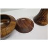 Image 5 : Curly Koa Wood Bowl w/ Poi Pounder Shaped Lid & Base by Robert W. Butts, Approx. 10" Dia, 16.5" H