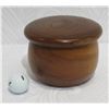 Image 1 : Lidded Wooden Bowl from Kamari Woods, Approx. 7.5" Dia (bottom), 4.5" Tall
