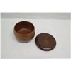 Image 9 : Lidded Wooden Bowl from Kamari Woods, Approx. 7.5" Dia (bottom), 4.5" Tall