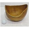 Image 1 : Freeform Wooden Bowl, Artist F. Clemente 'Bombay' Approx. 8.5" x 7" x 7" Tall
